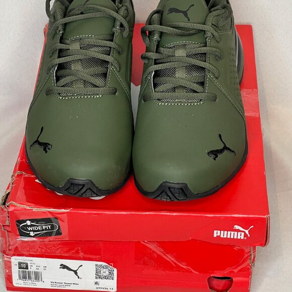PUMA mens 10, Viz Runner Repeat Wide Myrtle-puma Black - Picture 3 of 6
